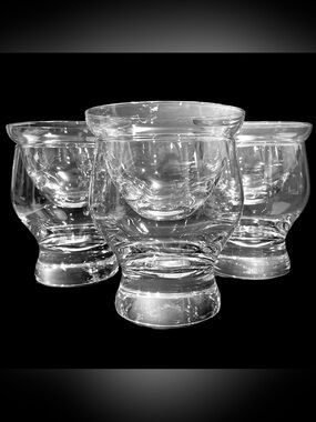 Vintage 1970s ItalCrystal Italy Glass Shrimp Cocktail Ice Liner Inserts